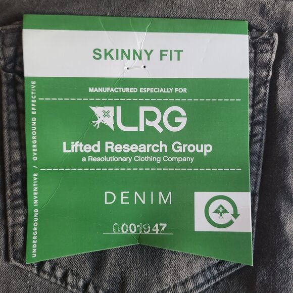 LRG Lifted Research Group Men's Jeans Skinny Fit Stretch Denim Grey Wash 32x30 - Picture 5 of 11